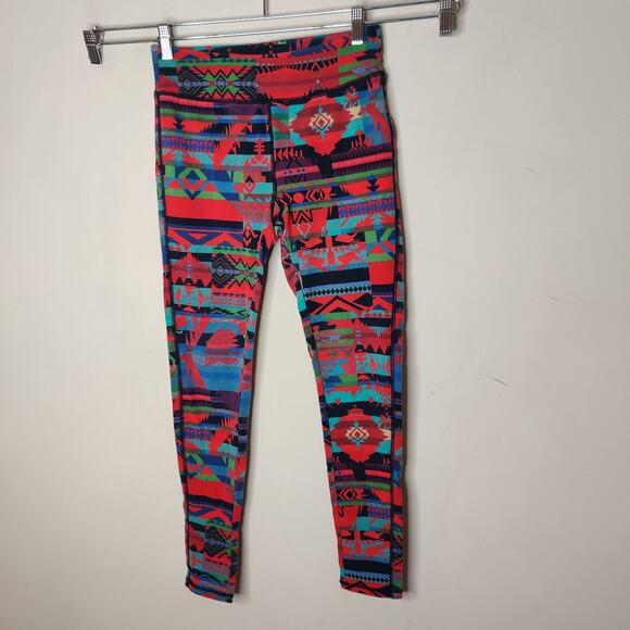 Chaps Aztec Pattern Leggings Skinny Cotton Stretch Southwestern - Picture 4 of 11